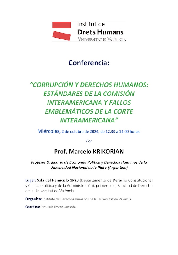 Texto sobre la conferencia que se realizará